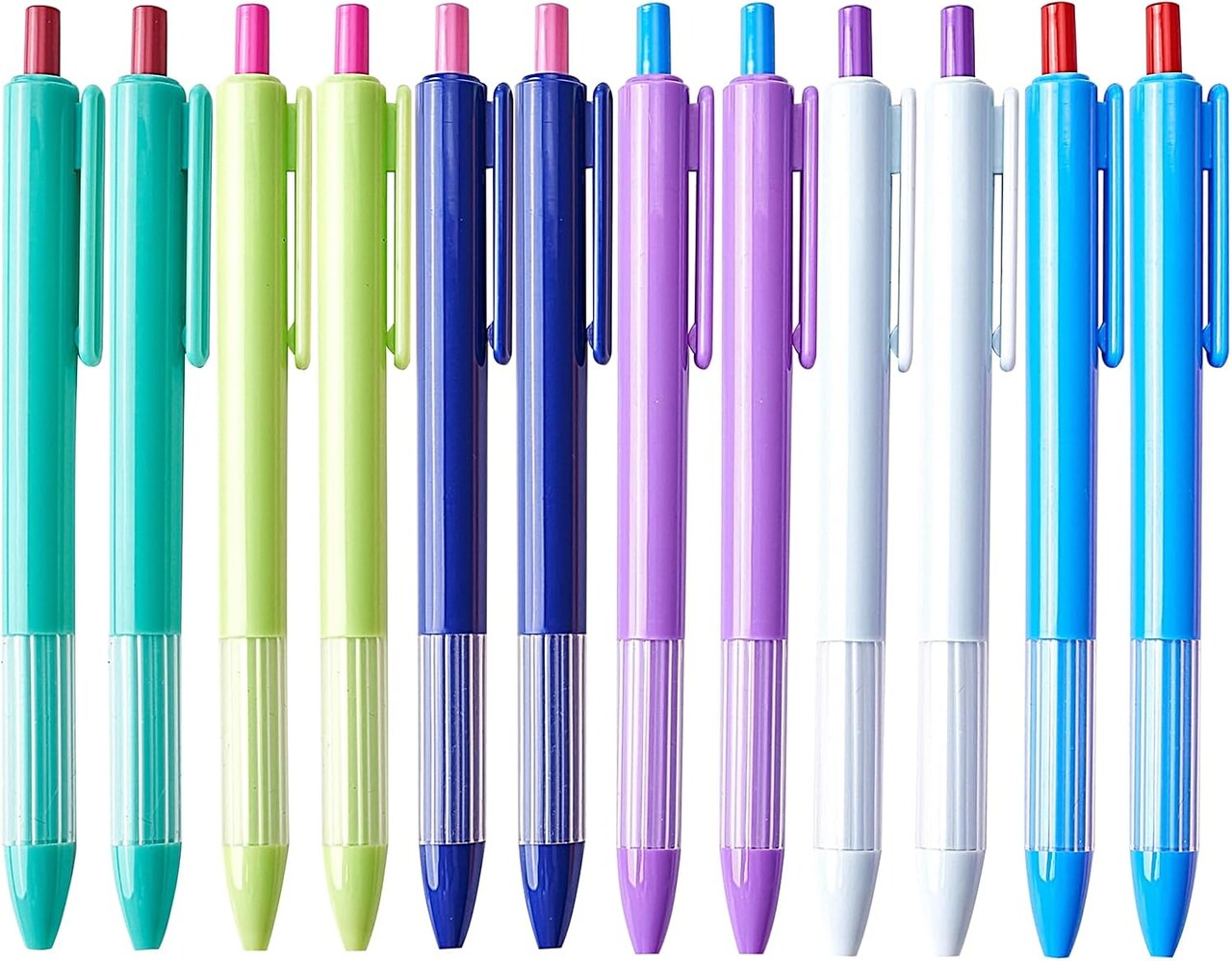 12pcs 1.0mm Black Ink Pens, Smooth Writing Ballpoint & Semi Gel Pens, Soft Silicone Grip Gel Ink Pens, Office School Supplies, Desk Accessories, Personalized Gifts for Men, Dozen Box